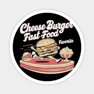 Cheese Burger Fast Food Favorite Magnet